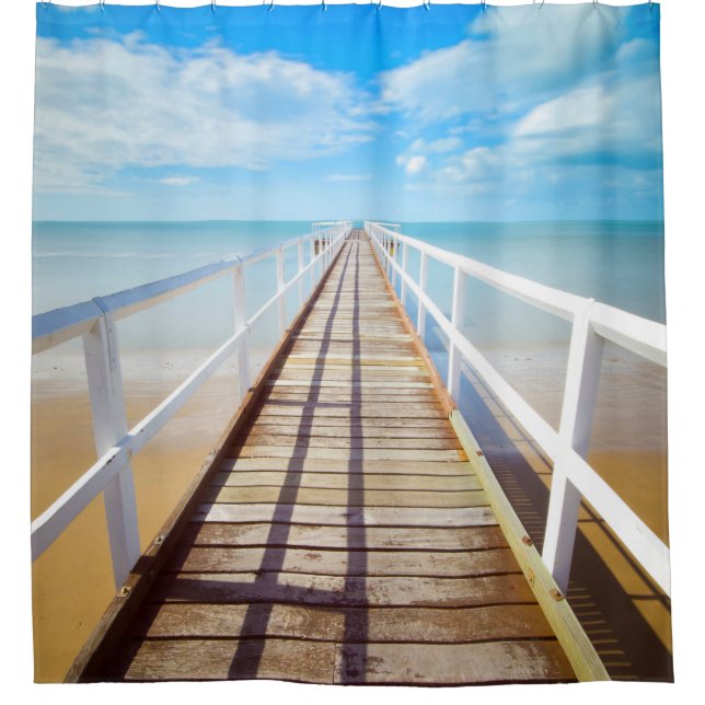 Ocean Pier Shower Curtain (Front)