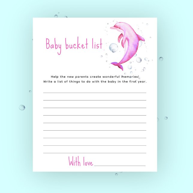 Ocean pink dolphin - Baby bucket list (Creator Uploaded)