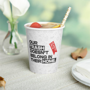 Ocean Plastic Pollution Awareness Quote Paper Cups