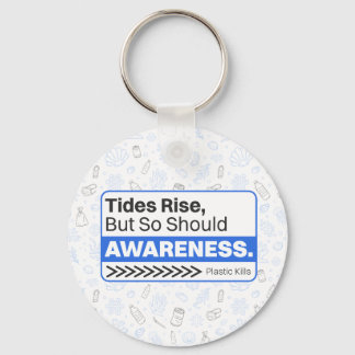 Ocean Plastic Pollution Environmental Awareness Key Ring
