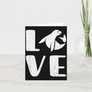 Ocean Puppy Seal Lover Valentines Day Gift Sea Lio Card