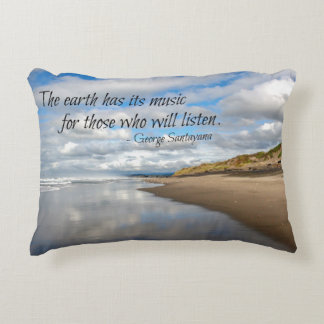 Ocean Reflections Inspirational Quote Decorative Cushion