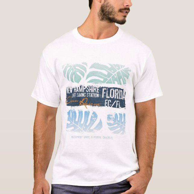 Ocean Rescue– Florida & Hampshire Lifeguard T-Shirt (Front)