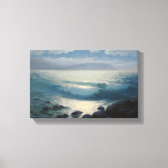Ocean, rock canvas painting. print (Front)