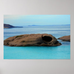 Ocean Rock Landscape Poster