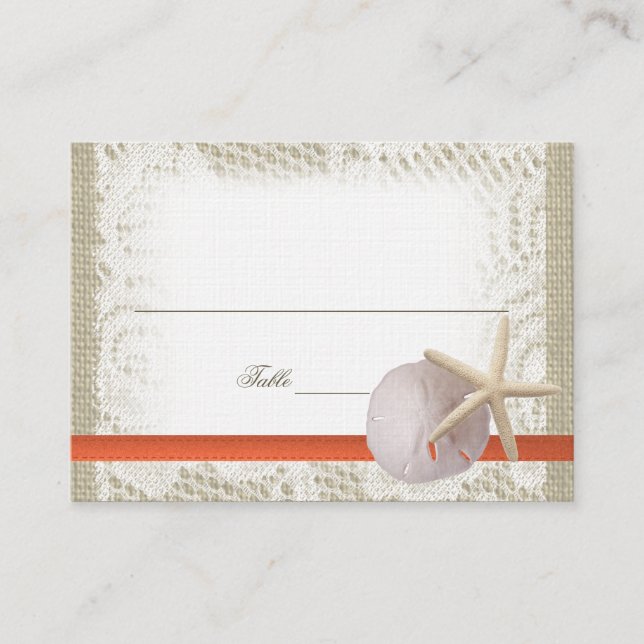 Ocean Romance Place Card (Front)