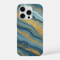 Ocean Royal Marble Glow ✨ Blue Gold Abstract