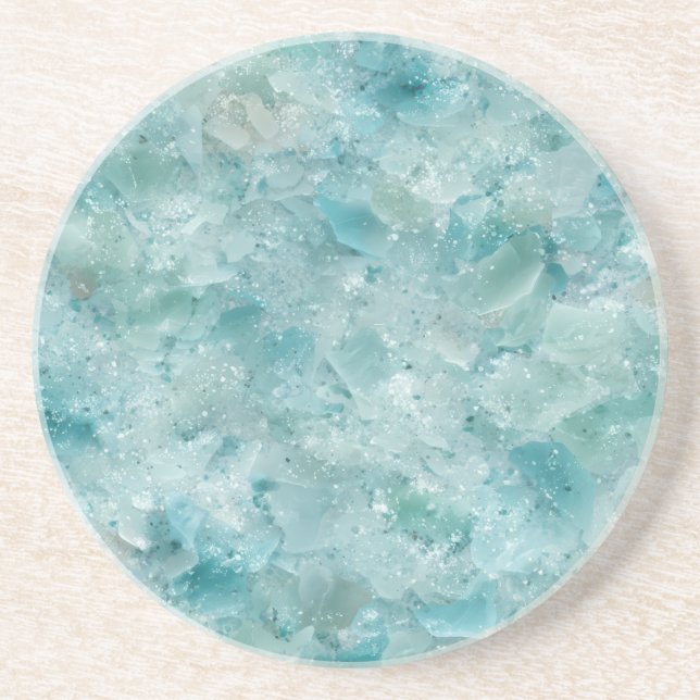 Ocean’s beauty. Aqua Crystal.  Coaster (Front)