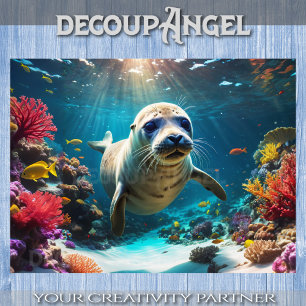 Ocean’s Little Wanderer - Decoupage - Tissue Paper