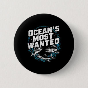Ocean’s Most Wanted Fishing 6 Cm Round Badge