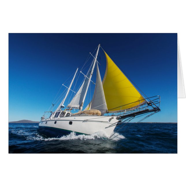 Ocean Sailing In A Yacht (Front Horizontal)
