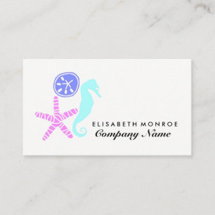 Ocean Sand Dollar Starfish And Seahorse Business Card