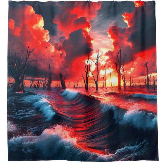 Ocean Scene Shower Curtain (Front)