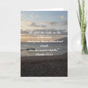 Ocean Scene with Inspirational  Verse Card