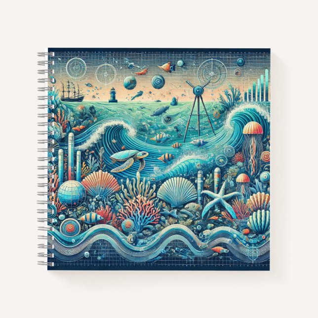 Ocean Science & Marine Data Notebook (Front)