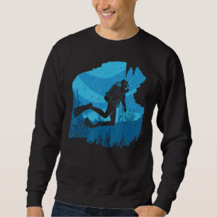 Ocean Scuba Diver Underwater Swimming Dive Diving Sweatshirt