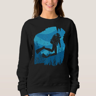 Ocean Scuba Diver Underwater Swimming Dive Diving Sweatshirt