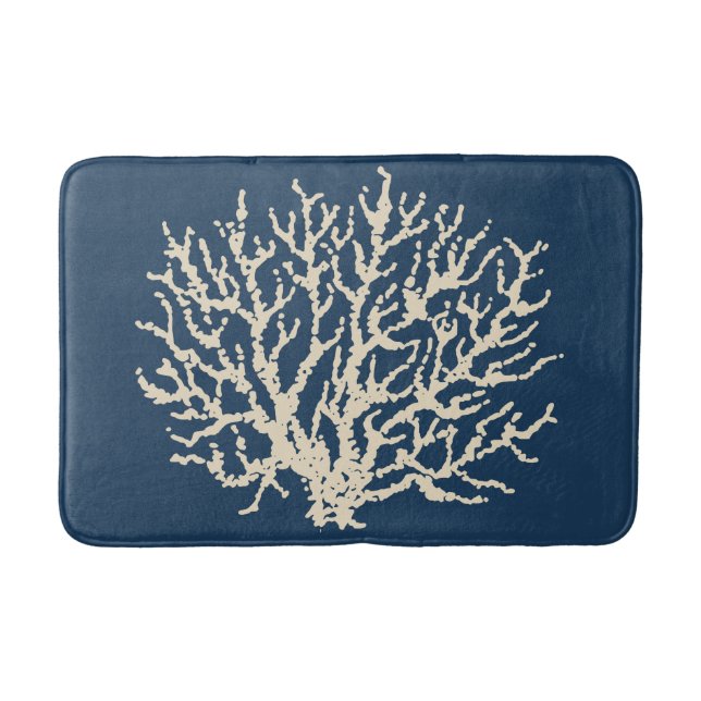 Ocean Sea Beach Coral Bath Mat Bathroom Rug Decor (Front)