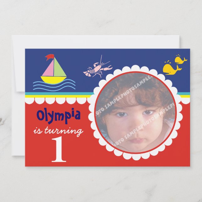 Ocean Sea Birthday Invitations (Front)