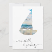 *~* Ocean Sea BOAT RSVP - Beach QR AR7 Wedding  In