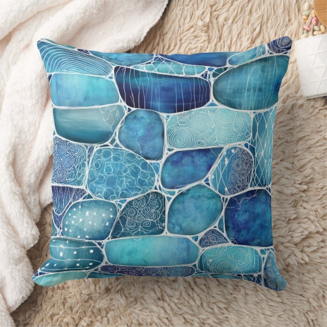 Ocean Sea Glass  Cushion (Blanket)