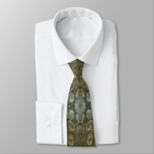 Ocean Sea Marine Sediment Gemstone Boxed Pattern Tie