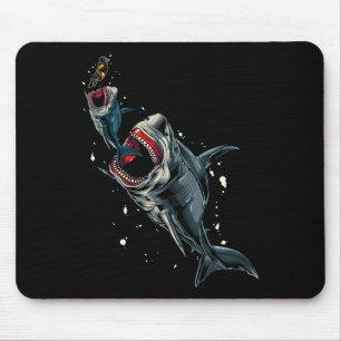Ocean Sea Monster Hunting Megalodon Scuby Diver Gi Mouse Pad