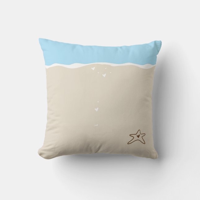 Ocean Sea Shell Water Sand Tide Couch Throw Pillow (Front)
