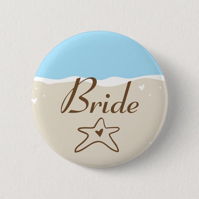 Ocean Sea Shell Water Sand Tide Support Button (Front)