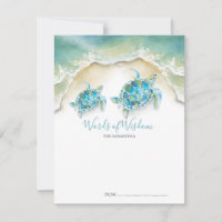 Ocean Sea Turtle Baby Shower Enclosure Cards