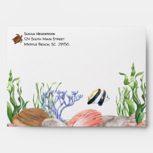 Ocean Sea Turtle Baby Shower Envelope