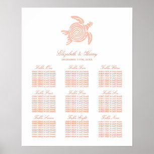 Ocean Sea Turtle, Soft Coral Beach Seating Chart