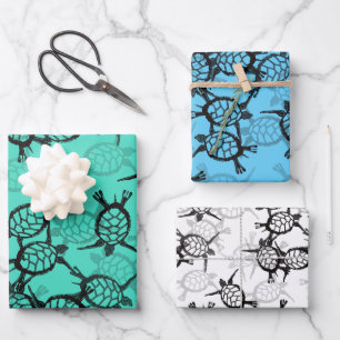 Ocean Sea Turtle  Wrapping Paper Sheet