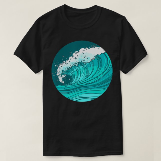 Ocean Sea Wave Surf  T-Shirt (Design Front)
