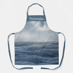 Ocean Sea Waves Personalised Apron