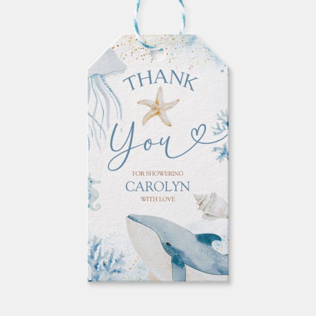 Ocean Sea You Soon Summer Gift Tag (Front)