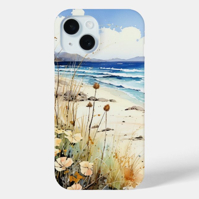 Ocean Seascape watercolor Case-Mate iPhone Case (Back)