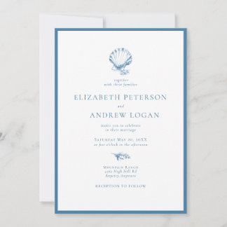 Ocean Seashell | Blue Wedding Invitation