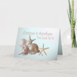 Ocean Seashell Christmas Greetings Holiday Card