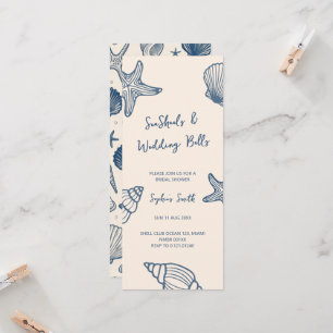 Ocean Seashells and Wedding Bells bridal  Invitation