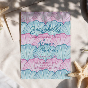 Ocean Seashells and Wedding Bells invitation
