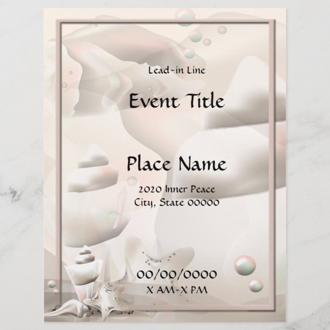 Ocean Seashells Event Flyer (Front)