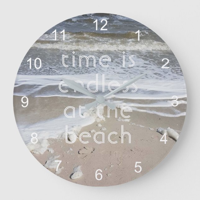 Ocean, Seashore, Beach Life Large Clock (Front)