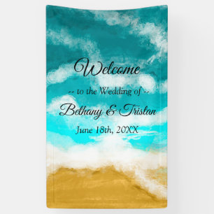 Ocean Seaside Coastal Wedding Banner