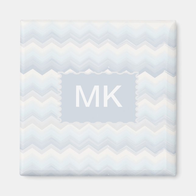 Ocean Shades Watercolor Chevron Magnet (Front)