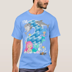 Ocean Sharks and Mermaids 1st Birthday 1 Year Old T-Shirt