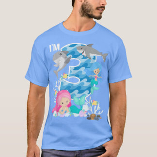 Ocean Sharks and Mermaids 3rd Birthday 3 Year Old T-Shirt