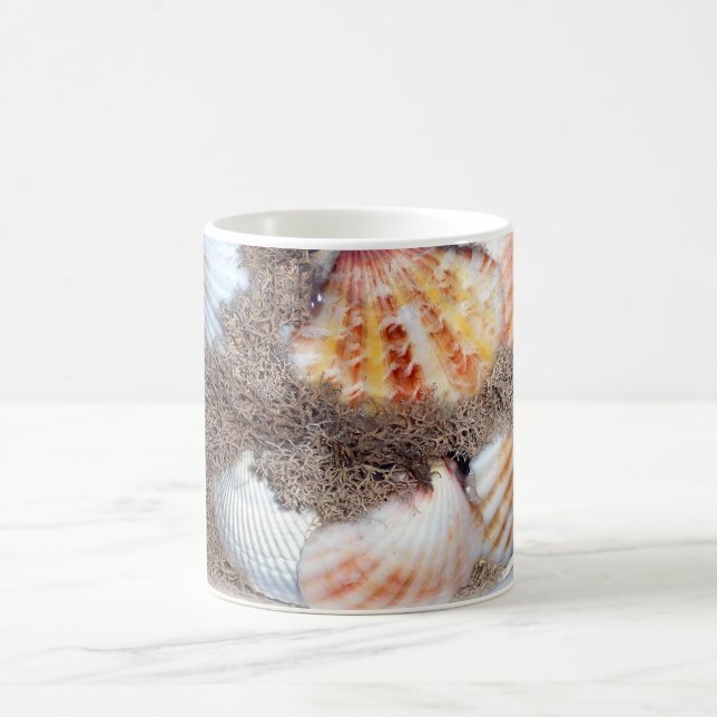 Ocean Shells Sea Colourful Coffee Mug (Center)