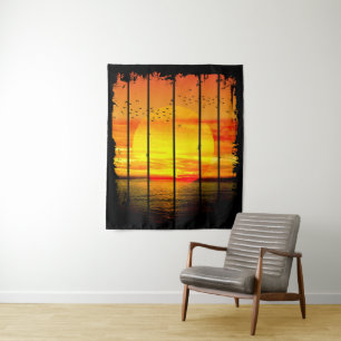 OCEAN SIMPLE SUNSET TAPESTRY