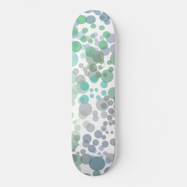 Ocean Spray Water Drops Watercolor Art Skateboard (Front)